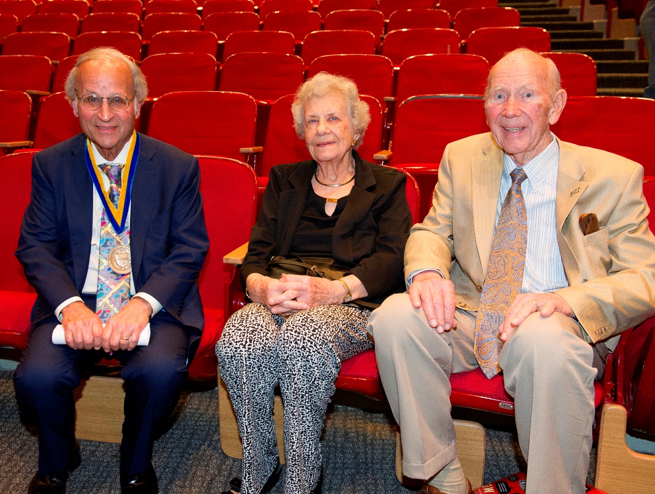 Dr. Art Levine with John and Gertrude Petersen.