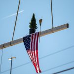 A Broom, Tree and Flag: “Topping Off” Ceremony at UPMC Mercy Pavilion Celebrates Placement of Final Beam