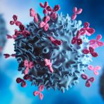 Antibodies and Cancer Cell – 3D illustration
