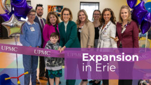 UPMC NOW episode 126 – Segment 3 – Expansion in Erie - Families across northwest Pennsylvania now have expanded access to pediatric rehabilitation services with the opening of UPMC Children’s Rehabilitation Therapies in Erie, a new outpatient location that brings physical therapy, occupational therapy, and speech therapy together in one convenient space.