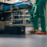 Healthcare Professionals Walking in a hospital hallway