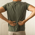 Man suffering from lower back pain.