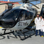 wawrose and Gabrielle helicopter